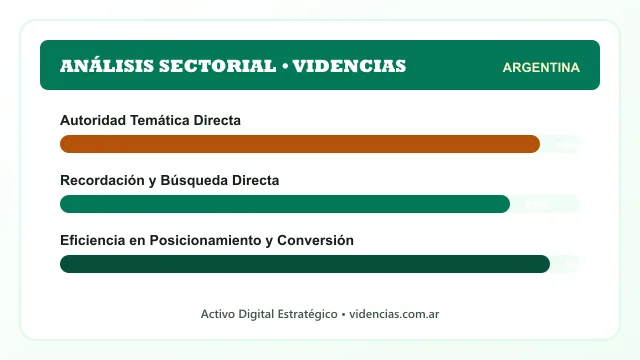 Identidad visual y presentación comercial del nombre de dominio videncias.com.ar en venta