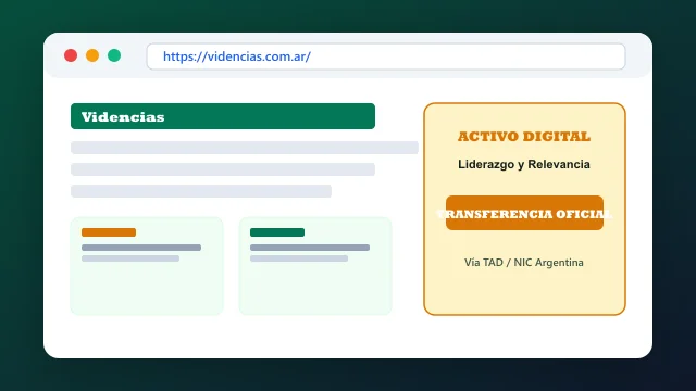Ecosistema digital, branding y proceso de cesión registral formal de videncias.com.ar