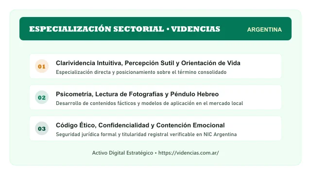 Enfoque temático y aplicaciones de negocio para el activo digital videncias.com.ar (GRUPO VIDENCIA)